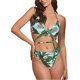 thumbnail image 1 of Traje de baño de dos piezas para mujer, traje de baño con estampado Floral, recorte Sexy, Push Up, encaje, conjunto de Bikini triangular con cuello Halter, traje de baño, 1 of 4