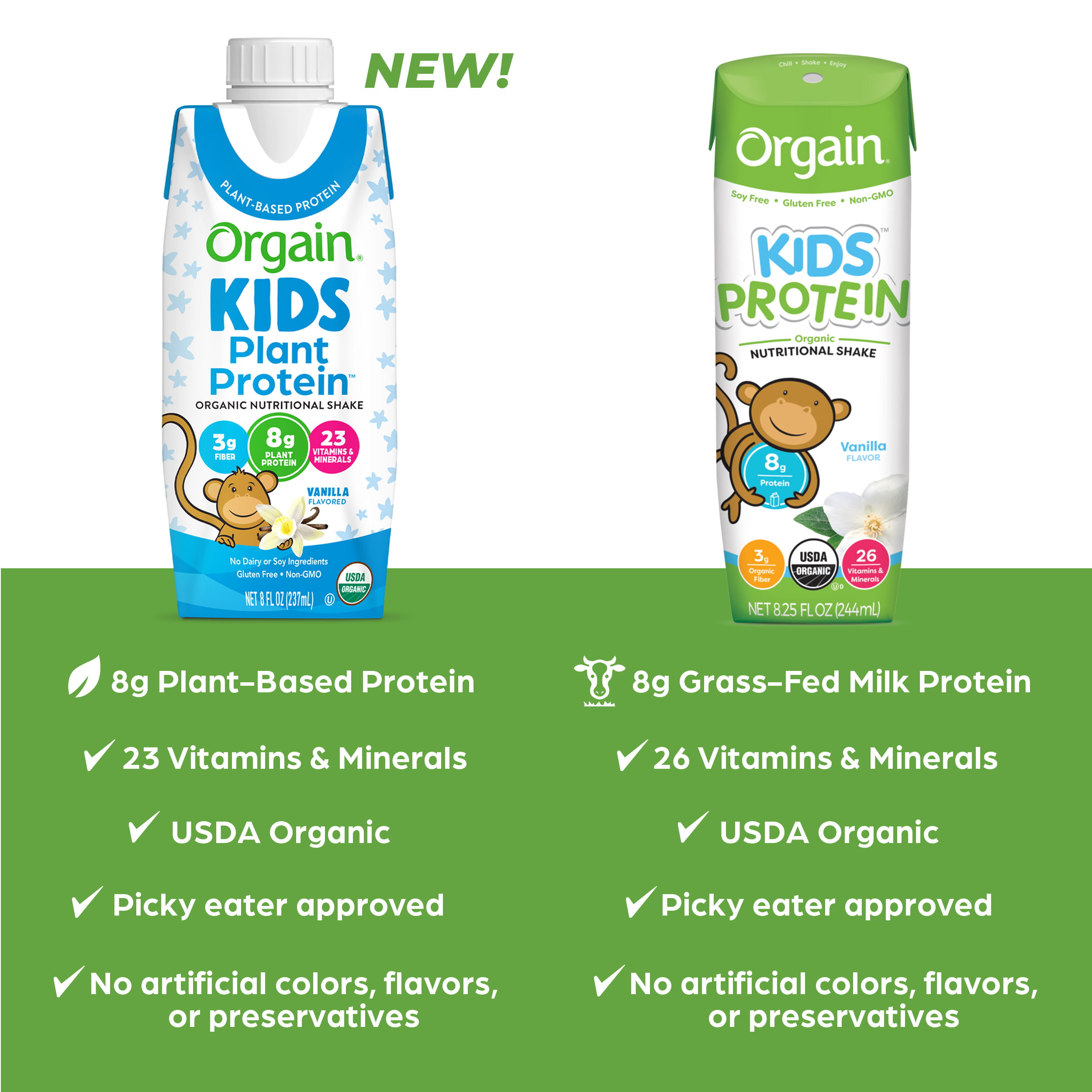 Orgain® Organic Vanilla Flavored Kids Protein™ Shake, 4 ct / 8.25