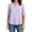 Purple, variant on Gauze Tops for Women Short Sleeve Button Down Shirts Crewneck Casual Dressy Blouse Summer Work Clothes Teacher Outfits Blue Medium