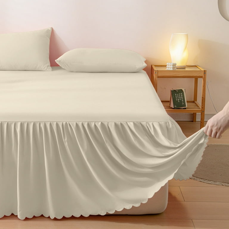 Bedskirts Queen Size,Elastic Bed Skirt Queen Size Premium Fitted