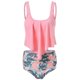 thumbnail image 1 of Sonducket Traje de baño sin mangas de cintura alta con estampado de hojas digitales de piezas para mujer Traje de baño No.6 XXL Sonducket OD001368-35, 1 of 4