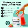 thumbnail image 3 of Limpiador de colon ColonBroom, cáscara de psyllium en polvo, fresa, 3 of 8