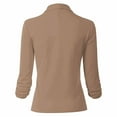 thumbnail image 2 of Vedolay Blazer jacket Women's Casual Lightweight Blazer Open Front Lapel Long Sleeve Office Jackets,Khaki M, 2 of 5