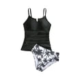 thumbnail image 5 of CCRFTGI Girls Swimsuit Size 10-12 Summer Two Piece Cute Tankini Beach Swimwear Swimsuits Swim Vacation Girls Fashion Bathing Suit Black 3-4 Years, 5 of 5
