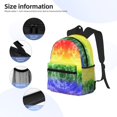 thumbnail image 5 of Ratiio Colorful Tie Dye Print Casual Backpack for Men and Women, Water Resistant Oxford Fabric School Bag Lightweight Travel Daypack, 5 of 6