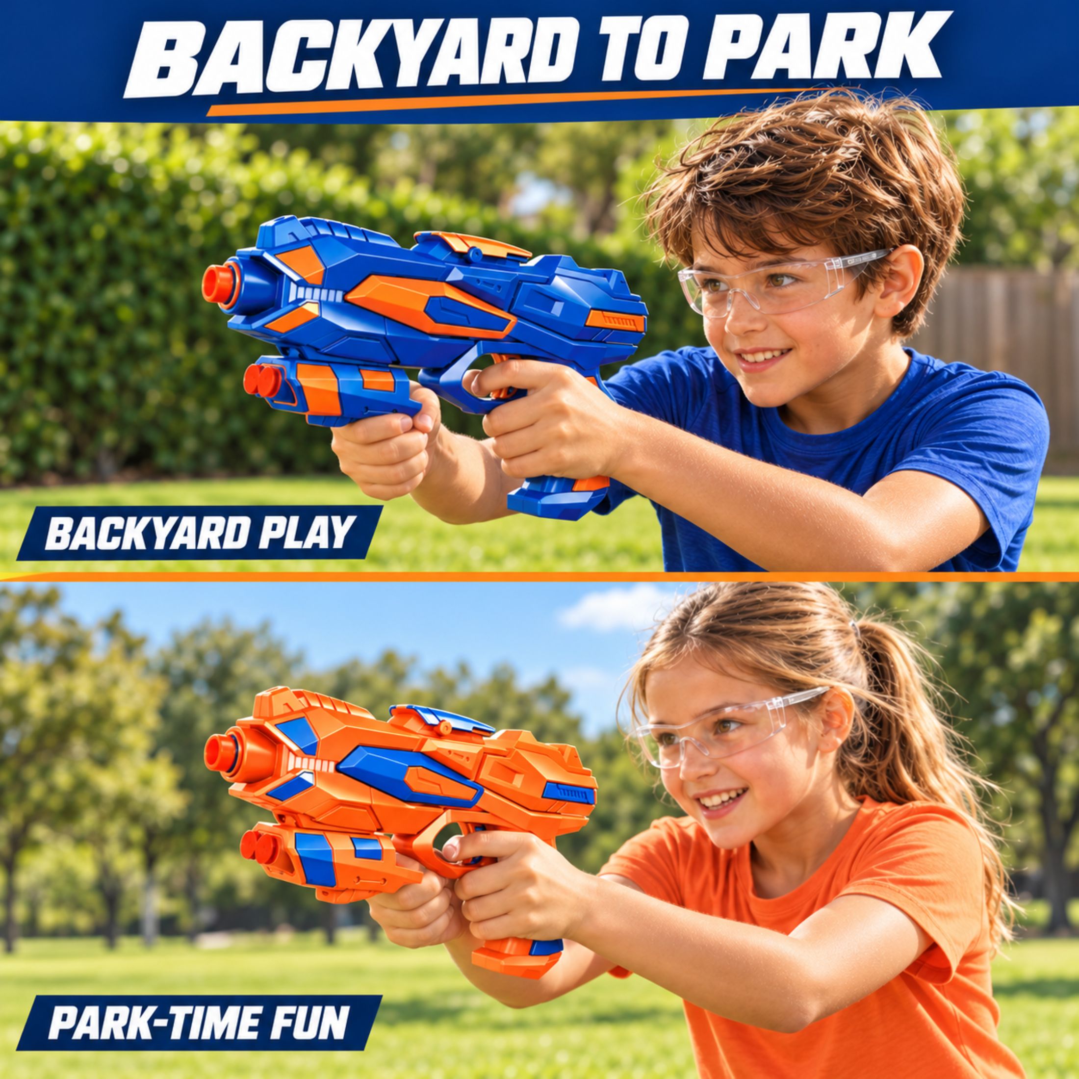JoyX Foam Dart Blaster 2 Pack with 60 Darts & Wristbands photo 8