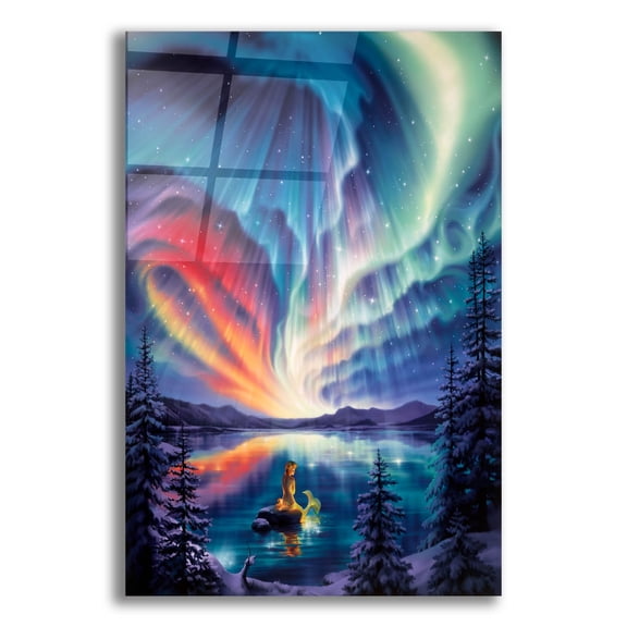 Epic Art 'Enchanted Lake' by Kirk Reinert, Acrylic Glass Wall Art, 12"x16"