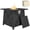 Black, variant on Outsunny 28" Square Propane Fire Pit Table with Waterproof Cover 40,000 BTU