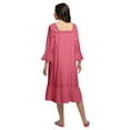 thumbnail image 4 of Moomaya Solid Lace Neckline Nursing Sleepwear Cotton Button Placket Nightdress, 4 of 6