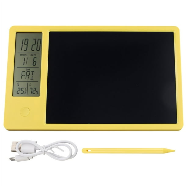 Calendario de Escritorio Electrónico Multifuncional Tablero de Escritura A Mano LCD con Reloj Despertador Tablero de Mensajes LCD de Temperatura de Humedad,B