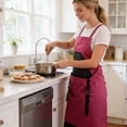 thumbnail image 3 of A Canvas Apron Waterproof Work Apron With Stain Resistant Fabric And Adjustable Neck Strap For Cooking Kitchen Gardening And Cleaning For Women Men, 3 of 5