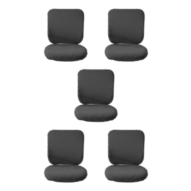 Baohd Computer Chair Cover Swivel Chair Cover Rotating for Chair Dark Gray Backrest + Cushion Cover 5Set