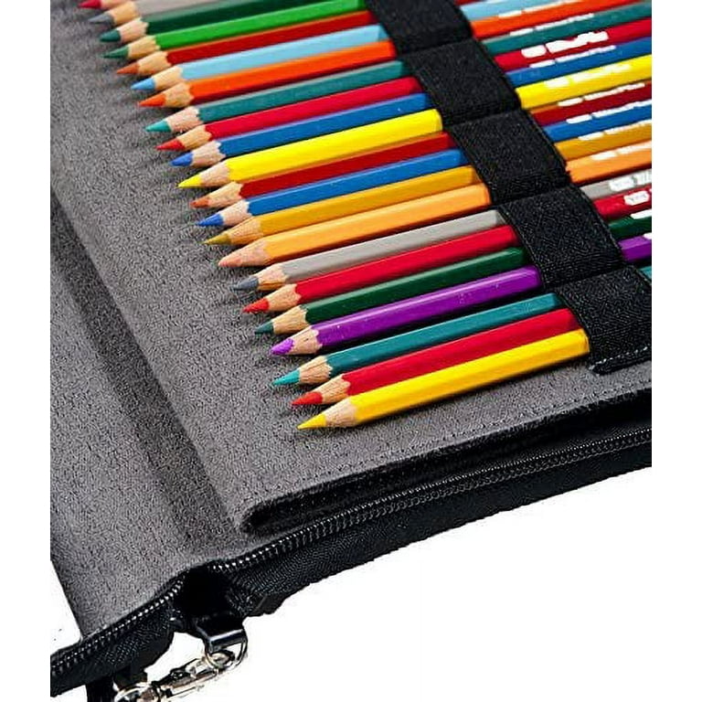 Global Art Pencil Case, Genuine Leather, Brown, 96 Pencils - The