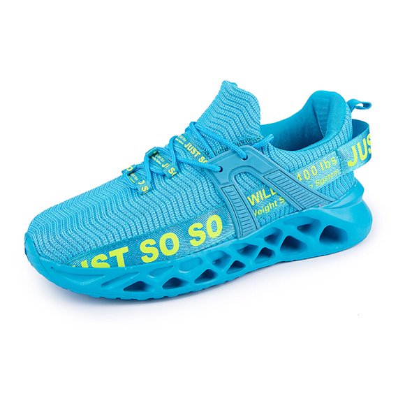 Male Running Shoes Outdoor Mesh Climbing Ankle Protection Men Breathable Lightweight Sneakers Sports Non-slip Wear-resistant Lace Up Casual Gym Footwear 42 Blue