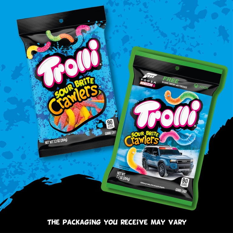 3 pack) Trolli Sour Brite Crawlers Candy, Cherry-Lemon, Strawberry