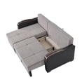 thumbnail image 3 of Ottomanson 96" Convertible Sectional Sofa with Storage, Chenille L-Shaped Couch for Living Room, Silver, 3 of 7
