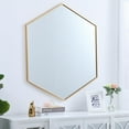 thumbnail image 3 of Metal frame hexagon mirror 41 inch in Brass, 3 of 5