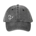 thumbnail image 2 of GIJNRIUIUA Trucker Hat for Men And Women Under $5 Sales Today Vintage Washed Heart Embroidery Baseball Cap Soft Cotton Curved Brim Dad Hat Adjustable Retro Distressed Solid Hat Casual Outdoor Black, 2 of 4