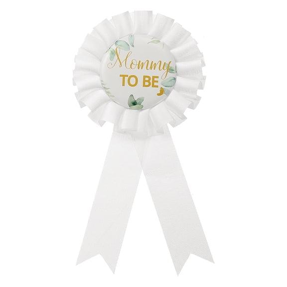 Uxcell Daddy to Be & Mom to Be Tinplate Badge, 1Set Gender Reveal Footprint Pin, White