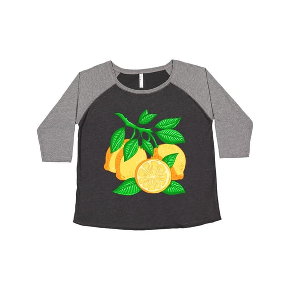 Inktastic I Love Lemons with Lemon Tree Branch Illustration Women's Plus Size T-Shirt