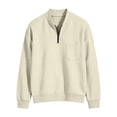 thumbnail image 5 of Fall Sweatshirts for Men Solid Color Stand Up Collar Half Zip Long Sleeve Sweatshirt Base Layer Outerwear Casual Pullover Sizes S-3XL, 5 of 8