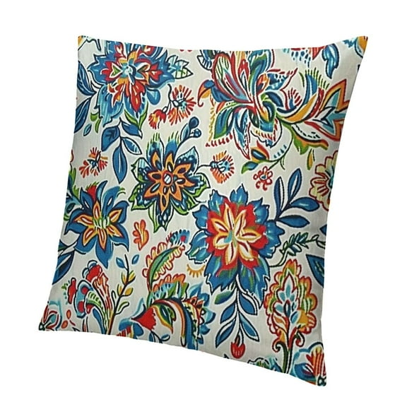 BANET  Vibrant Floral Accent Throw Pillow Cover, Fade Resistant for Indoor/Outdoor Use 12x12in