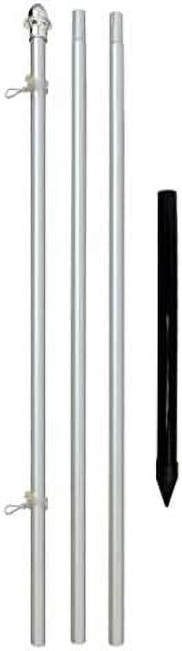 10ft Flag Pole Kit with 3x5 American Flag - Multicolor, Aluminum, Easy Install for Garden & Outdoor - Ideal for Memorial Day, 4th of July, Veterans Day Celebrations