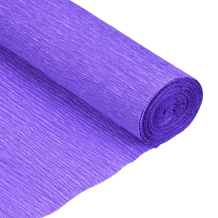 Uxcell Crepe Paper Roll Crepe Paper Various Decoration 6.9ft Long 20 inch Wide, Blue Purple