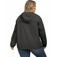 thumbnail image 5 of adviicd Plus Size Womens Rain Jacket with Hood Waterproof Raincoats Lightweight Packable Outdoor Trench Coat Black, 3XL, 5 of 6