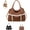 Brown, variant on Women Suede Tote with Faux Lamb Wool Lined, Vintage Large Capacity Plush Shoulder Bag for Everyday Use