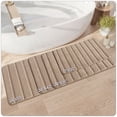 thumbnail image 2 of OEAKAY Bathroom Rug, Ultra Soft Absorbent Bath Rug for Bathroom, Premium Microfiber Shag Bath Mat, Non-Slip Bath Rug Machine Washable (17"x30", Khaki), 2 of 8
