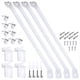 thumbnail image 1 of Kit de 16 Soportes Alambre para Estantes 12 Pulgadas, 4 Armario, 8 Clips Pared y Extremos Estante., 1 of 5