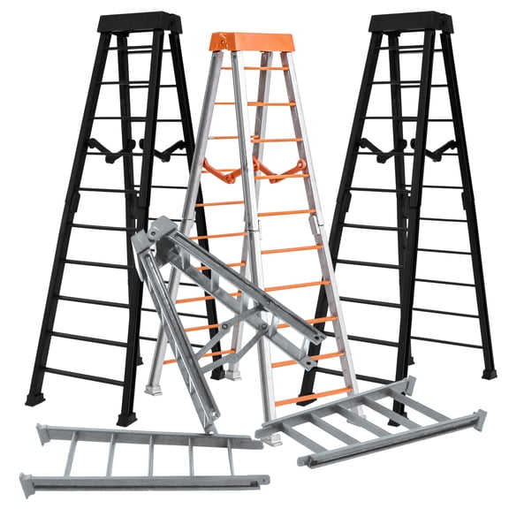 Set of 4 Large 10 Inch Breakable Ladders for WWE & AEW Wrestling Action Figures