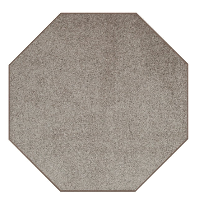 Furnish My Place DC Custom Rug - 12 ft. Octagon, Beige, Indoor Rug for Bedrooms, Hallways, Living Rooms