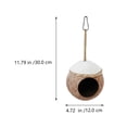 thumbnail image 4 of Casas decorativas para pájaros de exterior, comederos grandes para pájaros, nido para mascotas de cáscara de coco natural, nido de cría de coco, cama para mascotas con cuerda rosa., 4 of 6