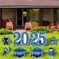 thumbnail image 4 of Letreros de graduación para patio, clase 2025, decorados en azul, 4 of 7