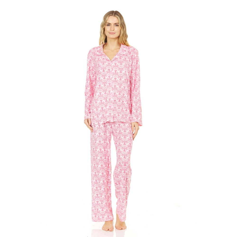 button down pajama gown