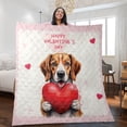 thumbnail image 2 of Happy Valentine's Day Beagle Brings Love Heart Quilt Blanket Beagles Dog Lover Gifts Idea Cozy Comforter Throw Blanket - 02028, 2 of 5