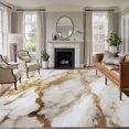 thumbnail image 2 of Area Rug 72×108in, Watercolor Abstract Marble Texture Floor Carpet Living Room Rug, Gold Stripe Crack Stone Non-Slip Welcome Mat Indoor Rugs for Bedroom Dining Room, 2 of 9