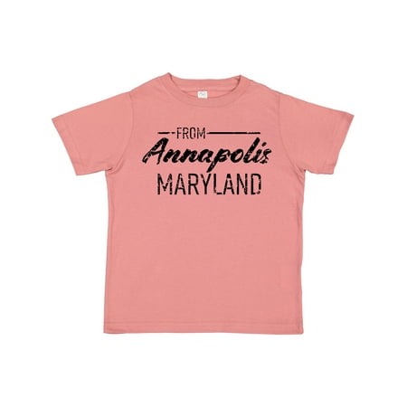 

Inktastic From Annapolis Maryland in Black Distressed Text Boys or Girls Toddler T-Shirt