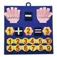 thumbnail image 1 of Tablero de fieltro para aprender a contar números de , juguete matemático con números de mano, juguete matemático para jardín de infantes, juego d , Azul, 1 of 8
