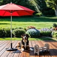thumbnail image 6 of Noaman Adjustable Pet Bowl Travel Ready, 19x7x9.5in Collapsible HDPE Dog Bowl with 3 Height Settings, Durable Recycled Poly Lumber, Brown, 6 of 6