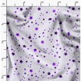 thumbnail image 2 of Soimoi Purple Silk Fabric Stars Star Printed Fabric 1 Yard 42 Inch Wide, 2 of 6
