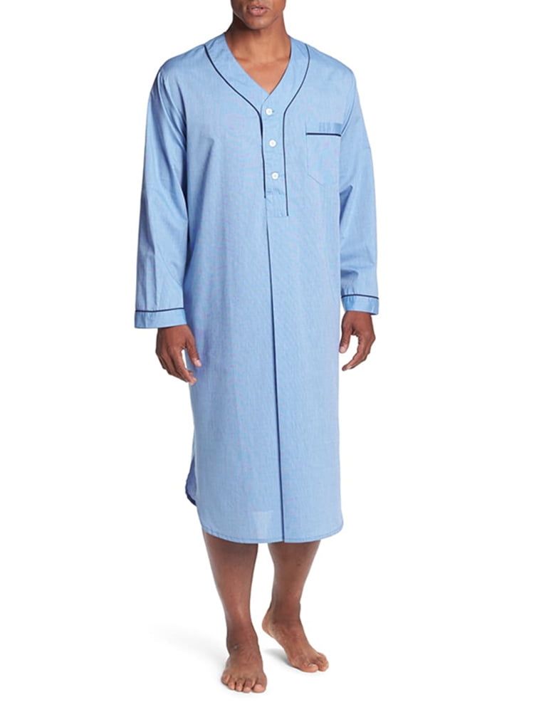 Details about   INCERUN Mens Long Sleeve Pajamas Robe Nightdress Sleepwear Nightwear Kaftan Robe 