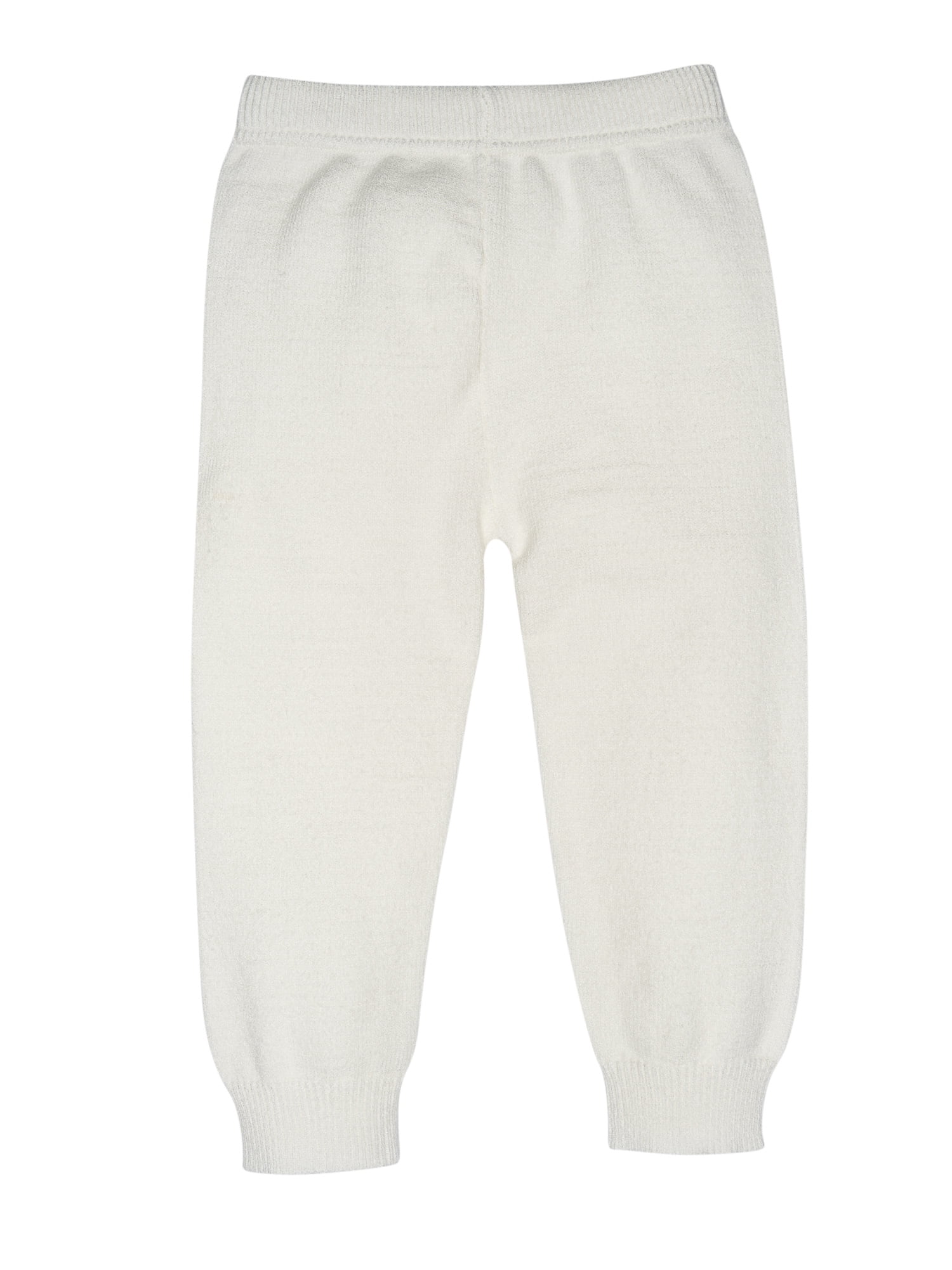 2-piece Kid Girl Casual Solid Color Cable Knit Textured Sweatshirt and Pants Set