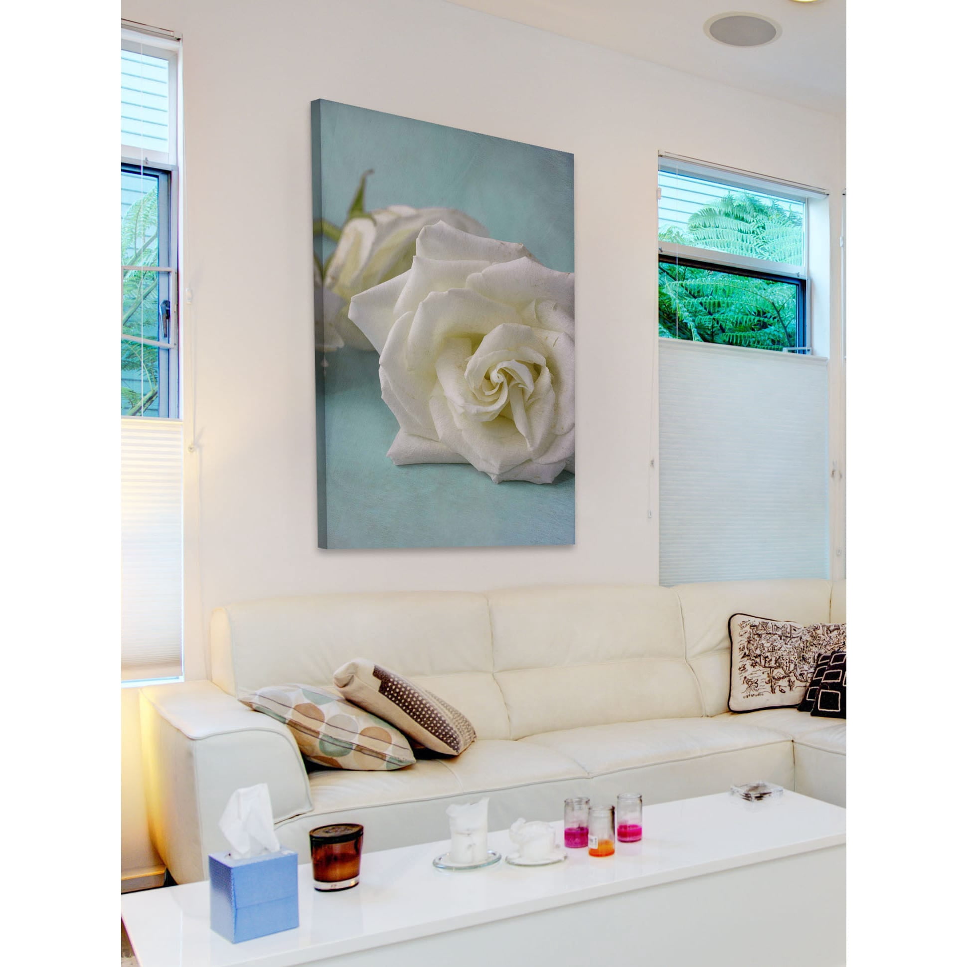 "The Original White Rose" Painting Print on Wrapped Canvas