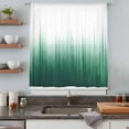 thumbnail image 5 of Green Ombre Stripe Sheer Curtains 54 Inches Long, Abstract Art Gradient Watercolor Light Filering Curtains, Breathable Simi Curtain Privacy Drapes for Kitchen Bathroom Small Window Treatment, 5 of 9