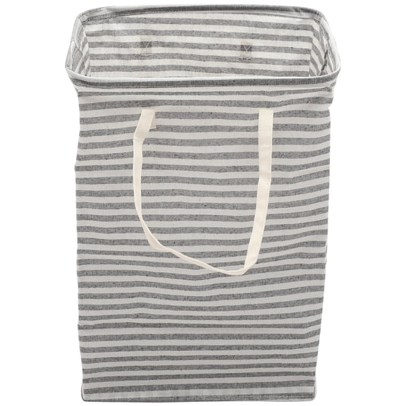 OULII Foldable Grey Laundry Basket with Handles for Home Bedroom Dorm Storage and Easy Carry