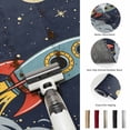 Cartoon Rocket 5x7ft Non Slip Area Rug Moon Stars Night Cute ...