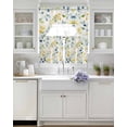 thumbnail image 4 of Spring Leaves Kitchen Curtains Sets 24 Inch Length with Valance, Colorful Botanical Eucalyptus Vines Plants Swag Valances and Tiers Curtain Set Drapes Swag Curtains for Living Room, Bathroom, Bedroom, 4 of 6